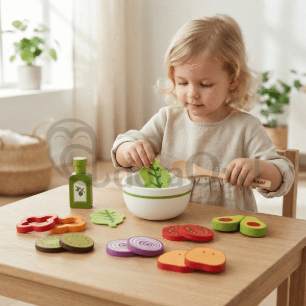 21pcs Wooden Toy Salad Set